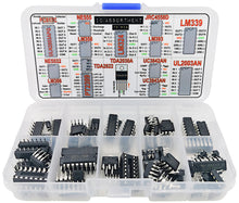 Load image into Gallery viewer, IC Assortment Box 75 pcs, PC817c, NE555, LM358, LM324, JRC4558D, LM393, LM339, NE5532, LM386, PT2399, TDA2822, TDA2030A, UC3842AN, UC3843AN, ULN2803APG, ULN2003AN and Sockets