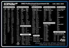 Load image into Gallery viewer, SMD 1206 0805 0603 Component Assortment, Resistor, Capacitor, Diode, Transistor, LED, OpAmp, IC, Solder, PCB, SMT Soldering Assorted Kit 2800 pcs