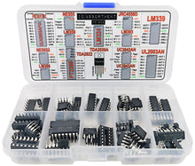 Load image into Gallery viewer, IC Assortment Box 75 pcs, PC817c, NE555, LM358, LM324, JRC4558D, LM393, LM339, NE5532, LM386, PT2399, TDA2822, TDA2030A, UC3842AN, UC3843AN, ULN2803APG, ULN2003AN and Sockets
