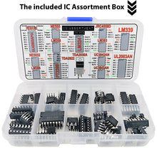 Load image into Gallery viewer, Electronic Components Assortment Kit, Grab Bag, Resistors, Polyester Capacitors, LED, PCB, Diodes, Transistors, IC, 2000 pcs
